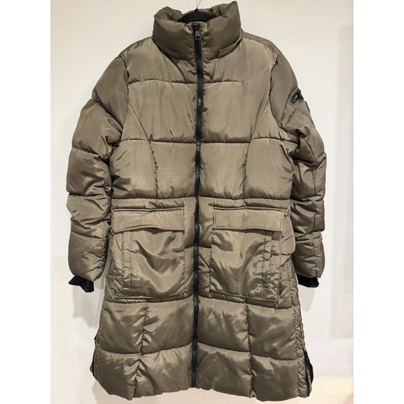 Madden Girl Jackets & Blazers - MADDEN GIRL Women's Olive GREEN Puffer‎ Jacket Size Large Long Cozy City